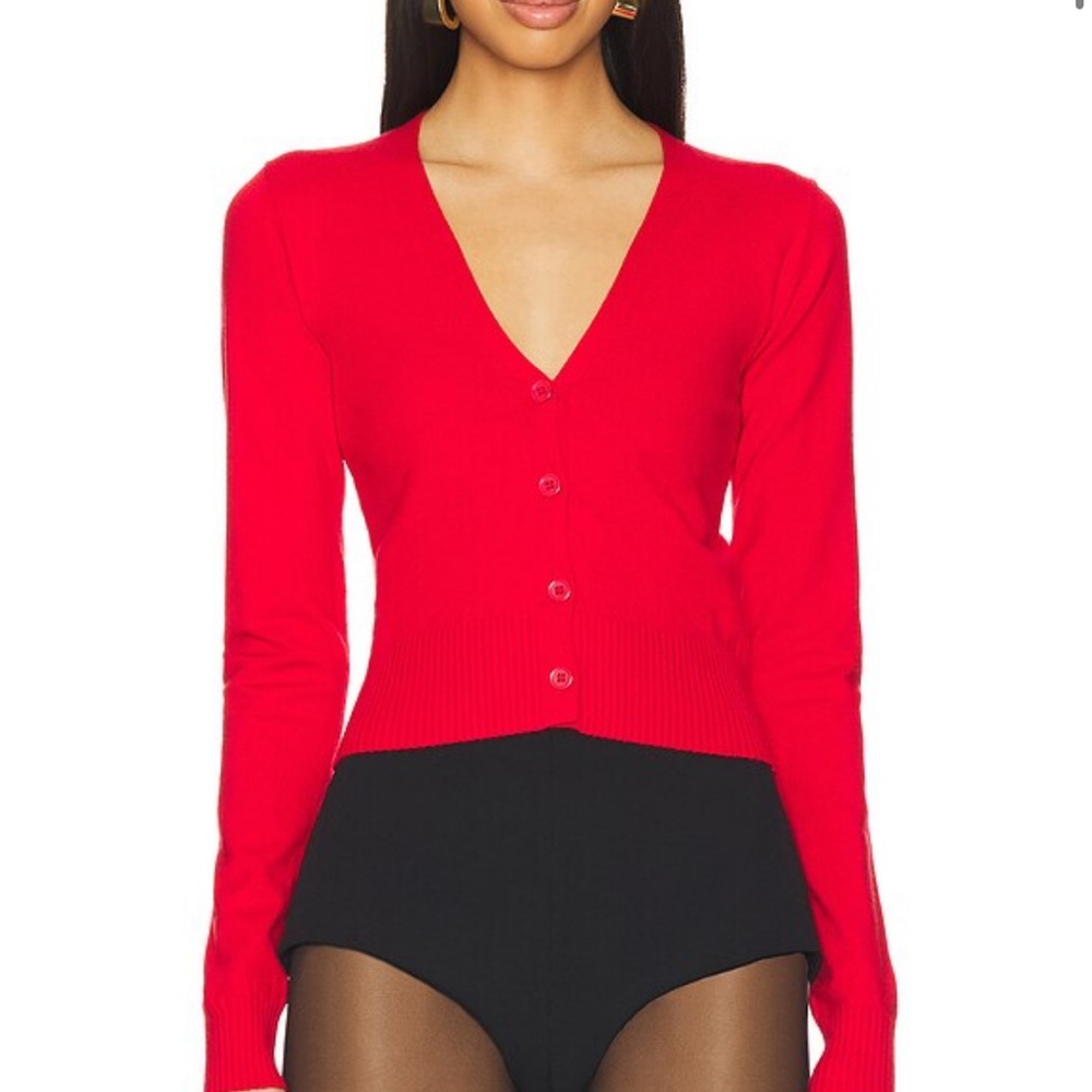 Cherry Red Cardigan
